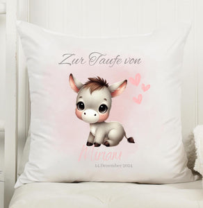 Personalisierte Taufkissen für Mädchen und Jungen - Mit Namen & Datum - Individuelle Geschenke zur Taufe - GlamourDesign