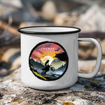 Lade das Bild in den Galerie-Viewer, Emaille Tasse motorrad geschenk personalisierbar mit Namen Geburtstagsgeschenk mit Wunschname Weihnachten Becher motorrad biker geschenkidee - GlamourDesign

