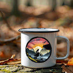 Lade das Bild in den Galerie-Viewer, Emaille Tasse motorrad geschenk personalisierbar mit Namen Geburtstagsgeschenk mit Wunschname Weihnachten Becher motorrad biker geschenkidee - GlamourDesign
