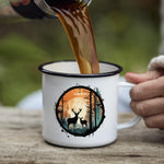 Lade das Bild in den Galerie-Viewer, Personalisierbar Emaille Tasse mit mit Namen Hirsch-Design Geschenk für Natur und Tierliebhaber Geschenkidee für Weihnachten und Geburtstag - GlamourDesign
