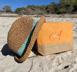 Lade das Bild in den Galerie-Viewer, Personalisierte Kosmetiktasche aus Jute Schminktasche Geschenk mit Namen in 3 Farben - GlamourDesign
