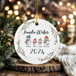 Lade das Bild in den Galerie-Viewer, Personalisierter Weihnachtsbaumanhänger mit Familiennamen – Individueller Christbaumschmuck bedruckt – Weihnachtsdeko Geschenk mit Namen - GlamourDesign
