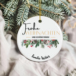 Lade das Bild in den Galerie-Viewer, Personalisierter Weihnachtsbaumanhänger mit Familiennamen Individueller Christbaumschmuck bedruckt Weihnachtsdeko Geschenk mit Wunschtext - GlamourDesign
