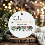 Lade das Bild in den Galerie-Viewer, Personalisierter Weihnachtsbaumanhänger mit Familiennamen Individueller Christbaumschmuck bedruckt Weihnachtsdeko Geschenk mit Wunschtext - GlamourDesign
