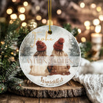 Lade das Bild in den Galerie-Viewer, Personalisierter Weihnachtsbaumanhänger für Beste Freundinnen Individueller Christbaumschmuck Geschenk für Besties Weihnachtsdeko Wunschtext - GlamourDesign
