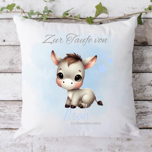 Personalisierte Taufkissen für Mädchen und Jungen - Mit Namen & Datum - Individuelle Geschenke zur Taufe - GlamourDesign