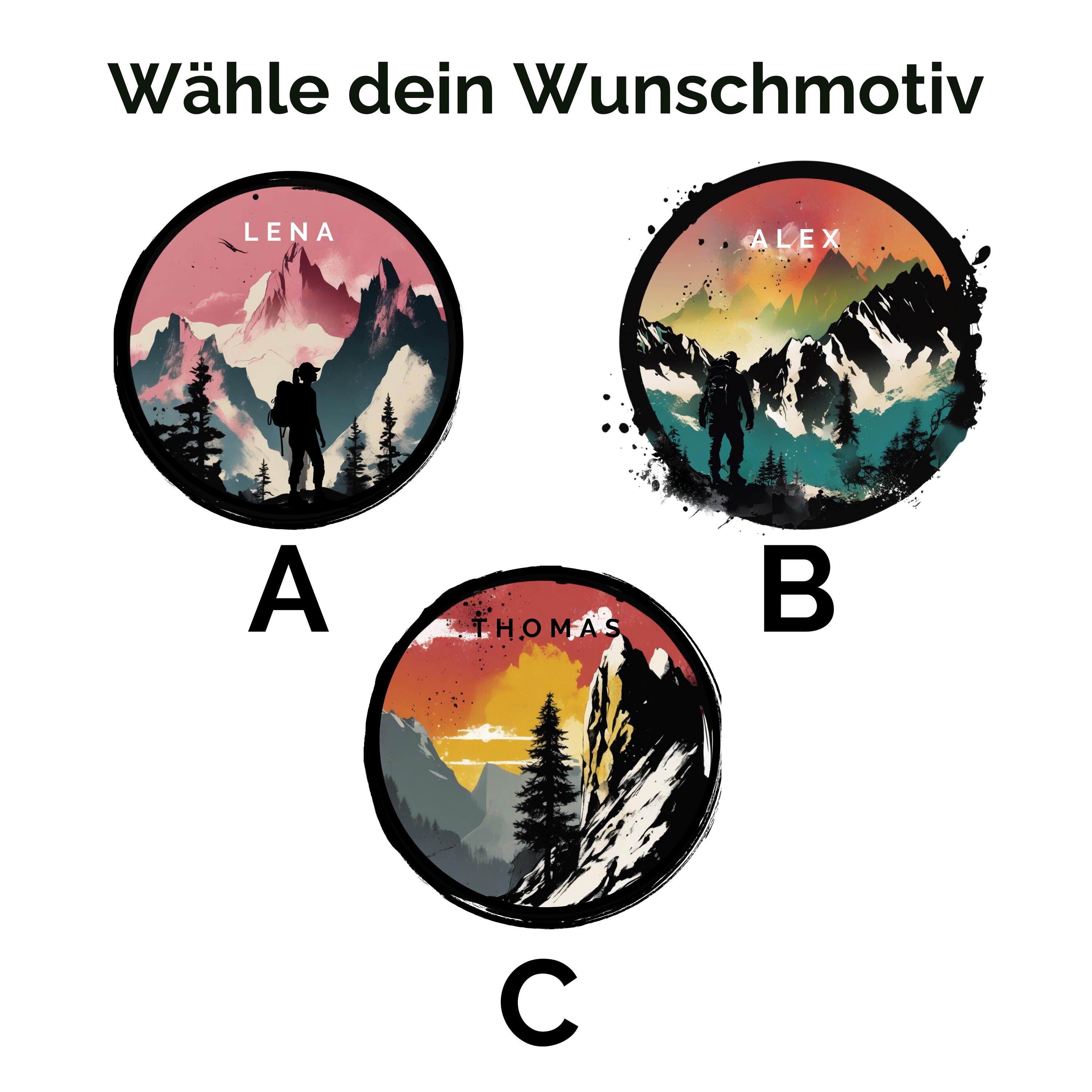 Personalisierte Emaille Tasse für Bergliebhaber mit Namen Geburtstagsgeschenk mit Wunschname wandern Geschenk für Naturfreunde - GlamourDesign