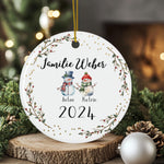 Lade das Bild in den Galerie-Viewer, Personalisierter Weihnachtsbaumanhänger mit Familiennamen – Individueller Christbaumschmuck bedruckt – Weihnachtsdeko Geschenk mit Namen - GlamourDesign
