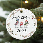 Lade das Bild in den Galerie-Viewer, Personalisierter Weihnachtsbaumanhänger mit Familiennamen – Individueller Christbaumschmuck bedruckt – Weihnachtsdeko Geschenk mit Namen - GlamourDesign
