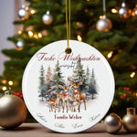 Lade das Bild in den Galerie-Viewer, Personalisierter Weihnachtsbaumanhänger mit Familiennamen – Individueller Christbaumschmuck bedruckt – Weihnachtsdeko Geschenk mit Namen - GlamourDesign
