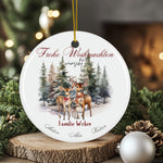 Lade das Bild in den Galerie-Viewer, Personalisierter Weihnachtsbaumanhänger mit Familiennamen – Individueller Christbaumschmuck bedruckt – Weihnachtsdeko Geschenk mit Namen - GlamourDesign
