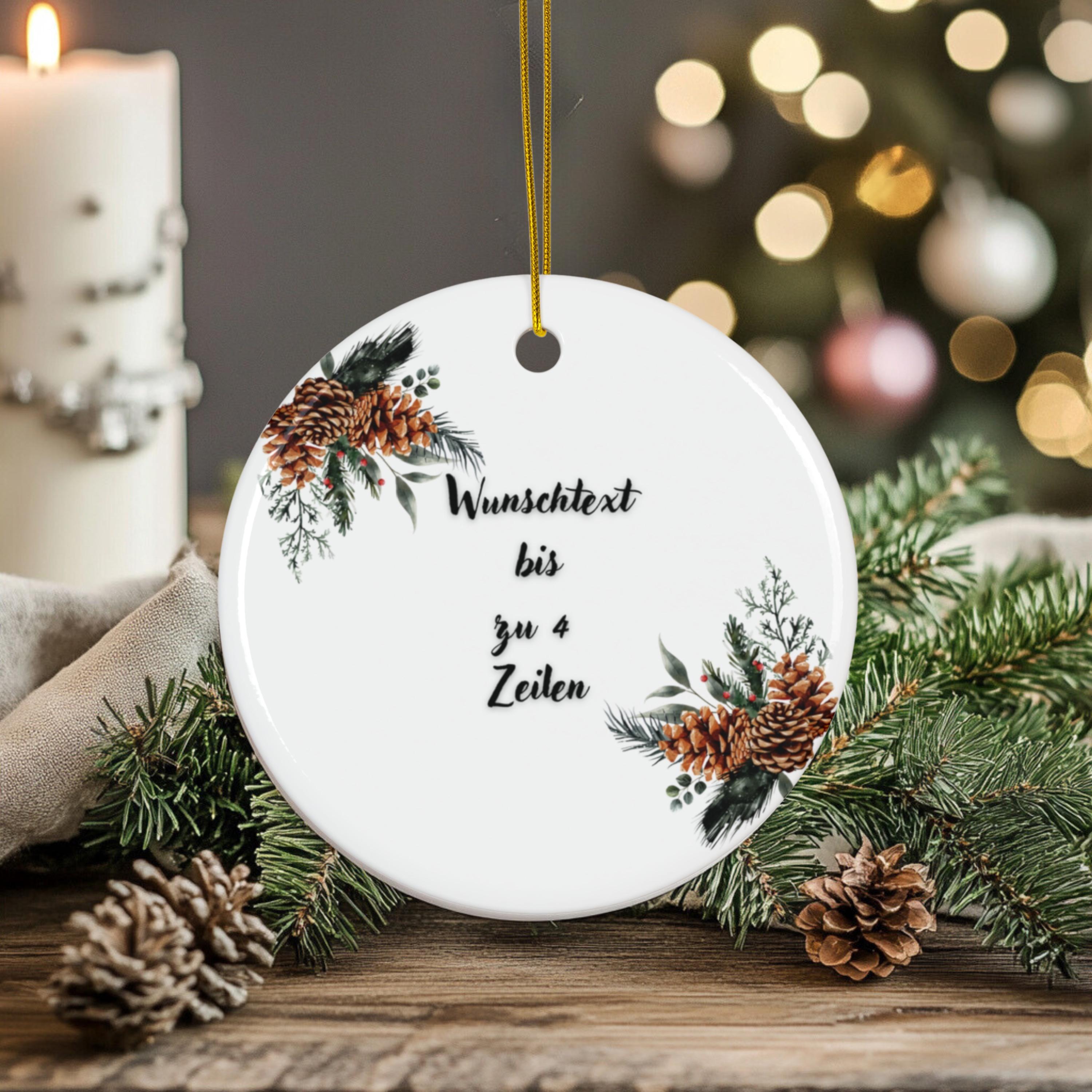 Personalisierter Hochzeitsornament Individueller Baumschmuck Erstes Weihnachten verlobt verheiratet Namensornament Geschenk für Paare - GlamourDesign