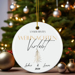 Lade das Bild in den Galerie-Viewer, Personalisierter Hochzeitsornament Individueller Baumschmuck Erstes Weihnachten verlobt verheiratet Namensornament Geschenk für Paare - GlamourDesign
