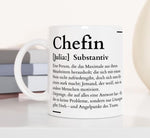 Lade das Bild in den Galerie-Viewer, Tasse für die Chefin Definition Synonym Geschenk| personalisierbar mit Namen
