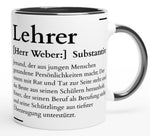 Lade das Bild in den Galerie-Viewer, Tasse für den Lehrer Definition Synonym Geschenk| personalisierbar mit Namen
