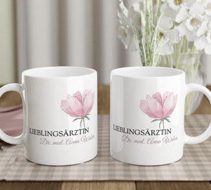 Personalisierte Tasse für Ärzte, Mediziner, Therapeuten | Lieblingsärztin | Kaffeetasse Namenstasse | Geschenkidee | Individuell bedruckt