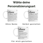 Lade das Bild in den Galerie-Viewer, Tasse für den Lehrer Definition Synonym Geschenk| personalisierbar mit Namen
