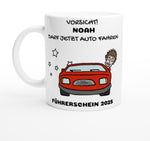 Lade das Bild in den Galerie-Viewer, Tasse als Geschenk zum Führerschein | lustige Tasse zum Führerschein personalisierbar mit Namen  | Führerschein-Geschenkidee
