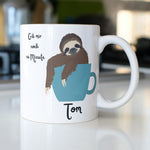 Lade das Bild in den Galerie-Viewer, Tasse für Langschläfer mit süßem Faultier Motiv | Kaffeetasse Namenstasse | Geschenkidee | Individuell bedruckt - GlamourDesign
