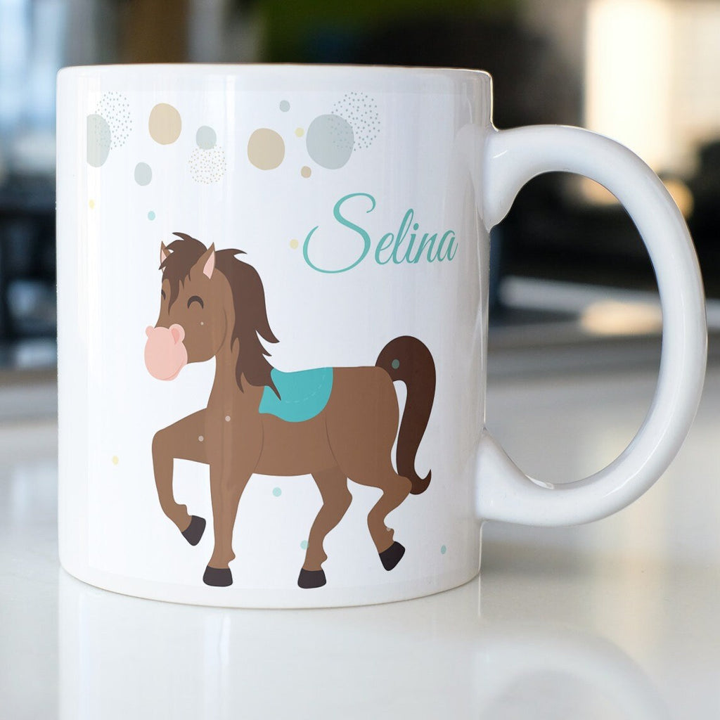 Personalisierte Tasse für Kinder, Mädchen, Jungs mit Pferdemotiv, Pony | Kaffeetasse Namenstasse | Geschenkidee | Individuell bedruckt - GlamourDesign