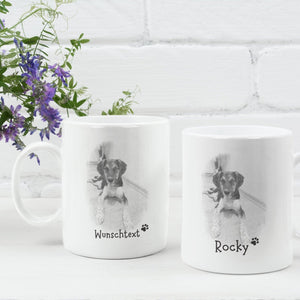 Personalisierte Tasse für Hundebesitzer, Herrchen, Frauchen, Porträt, Zeichnung |Kaffeetasse Namenstasse| Geschenkidee |Individuell bedruckt - GlamourDesign