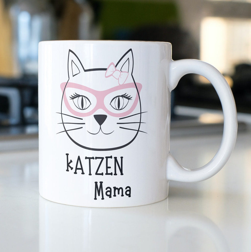 Personalisierte Tasse für Katzen Mamas, Katzenbesitzer | Kaffeetasse Namenstasse | Geschenkidee | Individuell bedruckt - GlamourDesign