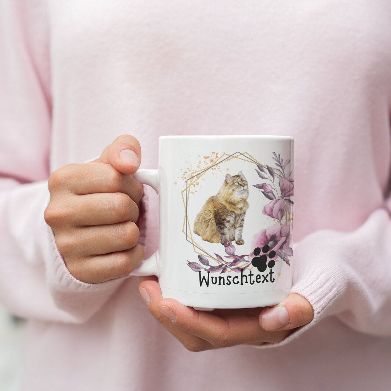 Personalisierte Tasse für Katzenbesitzer, Katzen Mamas, Porträt, Zeichnung | Kaffeetasse Namenstasse | Geschenkidee | Individuell bedruckt - GlamourDesign