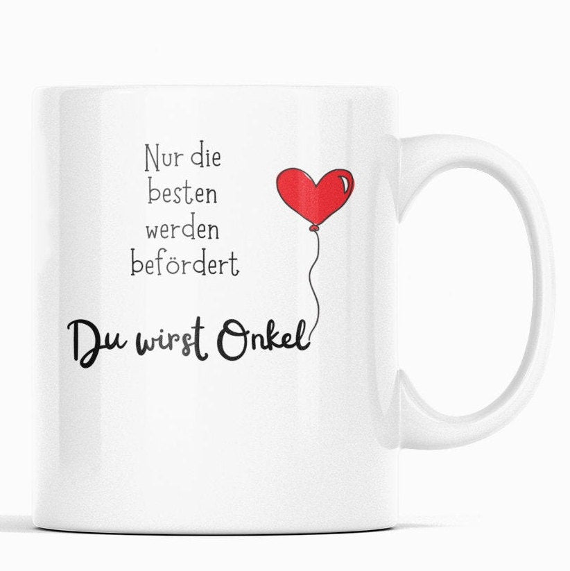 Tasse für den Onkel | Du wirst Onkel, Schwangerschaft kreativ verkünden | Kaffeetasse | Geschenkidee | Individuell bedruckt - GlamourDesign
