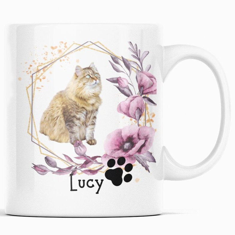 Personalisierte Tasse für Katzenbesitzer, Katzen Mamas, Porträt, Zeichnung | Kaffeetasse Namenstasse | Geschenkidee | Individuell bedruckt - GlamourDesign
