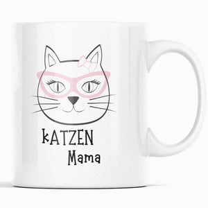 Personalisierte Tasse für Katzen Mamas, Katzenbesitzer | Kaffeetasse Namenstasse | Geschenkidee | Individuell bedruckt - GlamourDesign
