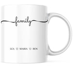 Lade das Bild in den Galerie-Viewer, Tasse für die Familie mit schönem Schriftzug und Namen - GlamourDesign
