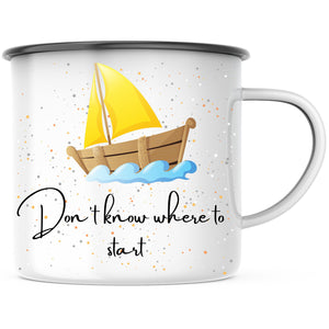 Emaille Tasse| Becher| Segeln| Abenteuer - GlamourDesign