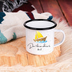 Lade das Bild in den Galerie-Viewer, Emaille Tasse| Becher| Segeln| Abenteuer - GlamourDesign

