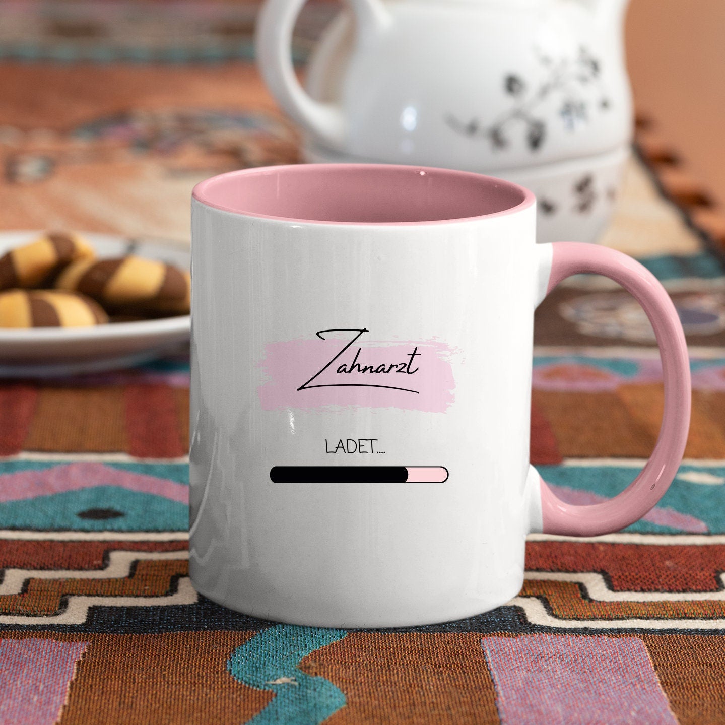 Tasse für werdende Zahnärzte| Studium| Glückwunsch| personalisierbar mit Wunschnamen| Rosa - GlamourDesign