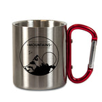 Lade das Bild in den Galerie-Viewer, Edelstahltasse| mit Karabiner Griff| Eat, Bike, Sleep, Repeat| Mountainbike| Bergsteiger - GlamourDesign

