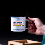 Lade das Bild in den Galerie-Viewer, Emaille Tasse| Becher| VW Bus| Camping| Roadtrip| Hippie Edition - GlamourDesign
