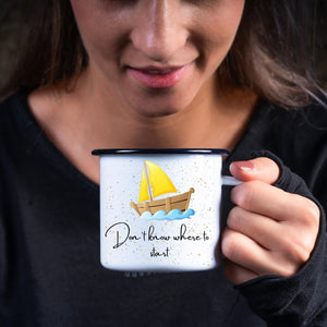 Emaille Tasse| Becher| Segeln| Abenteuer - GlamourDesign
