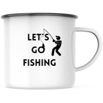 Lade das Bild in den Galerie-Viewer, Emaille Tasse| Becher| Geschenk für Fischer| Outdoor - GlamourDesign
