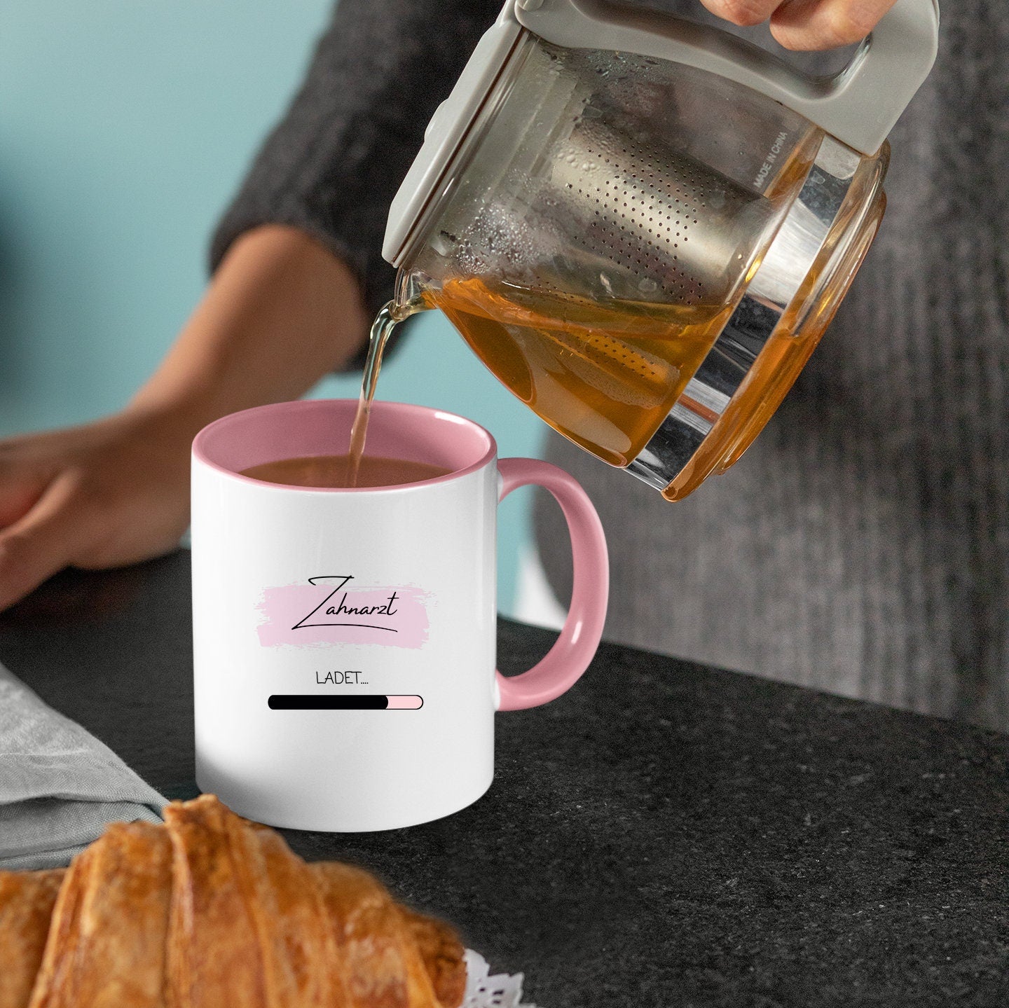 Tasse für werdende Zahnärzte| Studium| Glückwunsch| personalisierbar mit Wunschnamen| Rosa - GlamourDesign