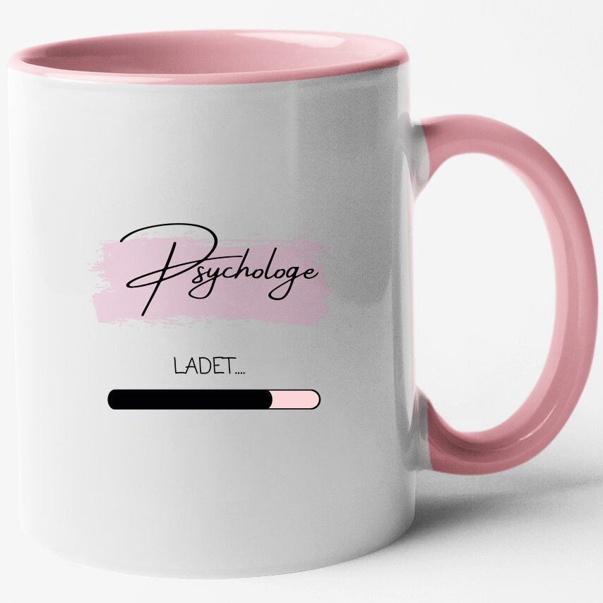 Tasse für werdende Psychologen| Studium| Glückwunsch| personalisierbar mit Wunschnamen| Rosa - GlamourDesign