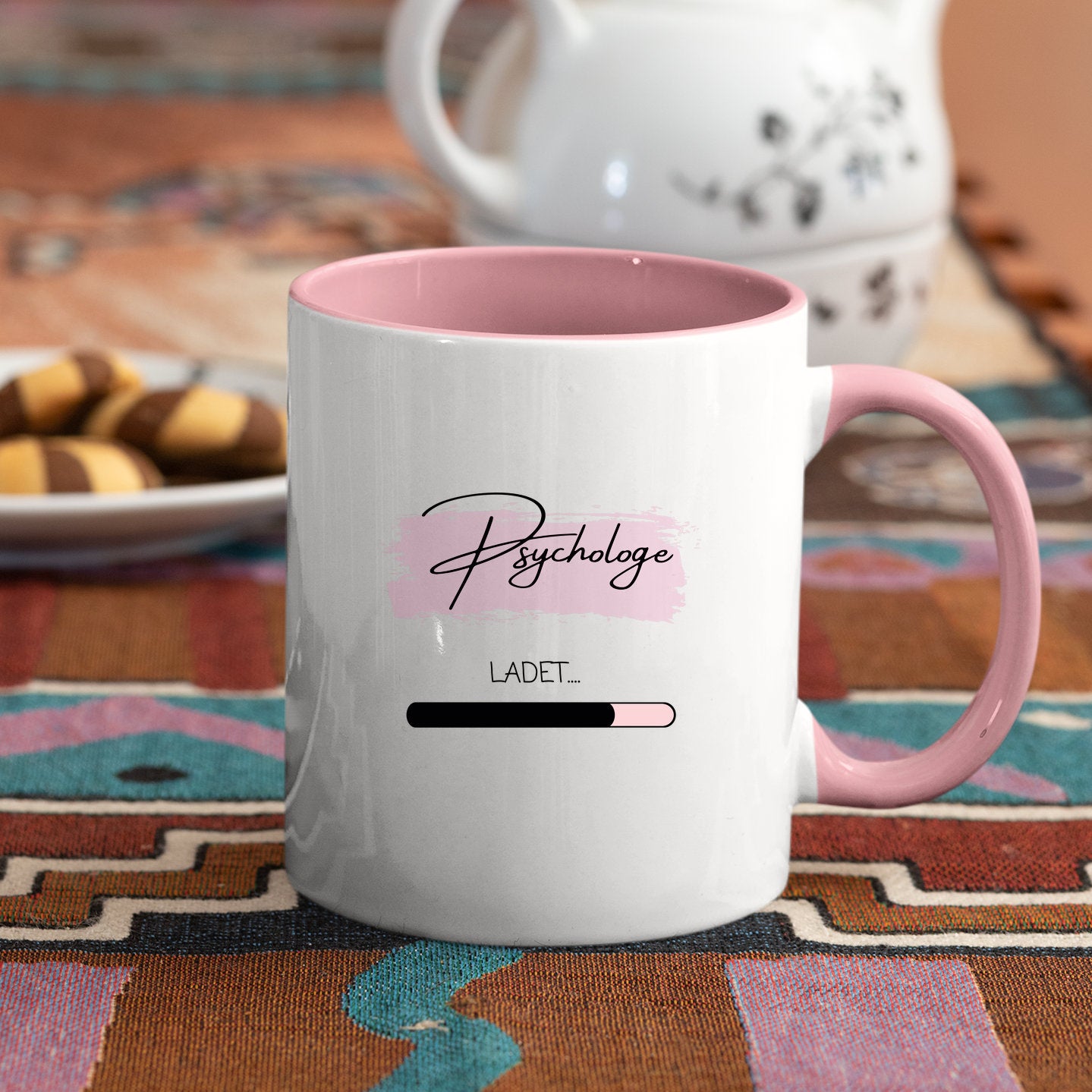 Tasse für werdende Psychologen| Studium| Glückwunsch| personalisierbar mit Wunschnamen| Rosa - GlamourDesign