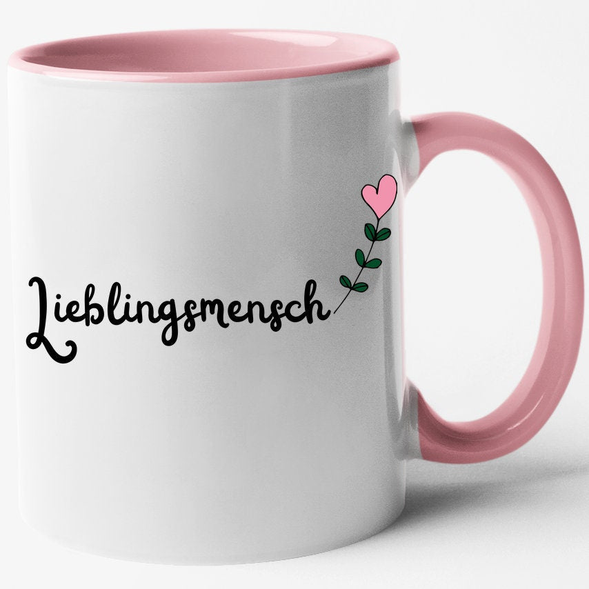 Tasse für den Lieblingsmensch| mit personalisierbaren Wunschtext| Rosa - GlamourDesign
