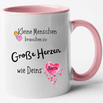 Lade das Bild in den Galerie-Viewer, Tasse für Erzieher| Dankeschön| mit Herzmotiv| personalisierbar mit Namen| Rosa - GlamourDesign

