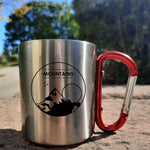 Lade das Bild in den Galerie-Viewer, Edelstahltasse| mit Karabiner Griff| Eat, Bike, Sleep, Repeat| Mountainbike| Bergsteiger - GlamourDesign
