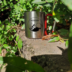Edelstahltasse| mit Karabiner Griff| Eat, Bike, Sleep, Repeat| Mountainbike| Bergsteiger - GlamourDesign