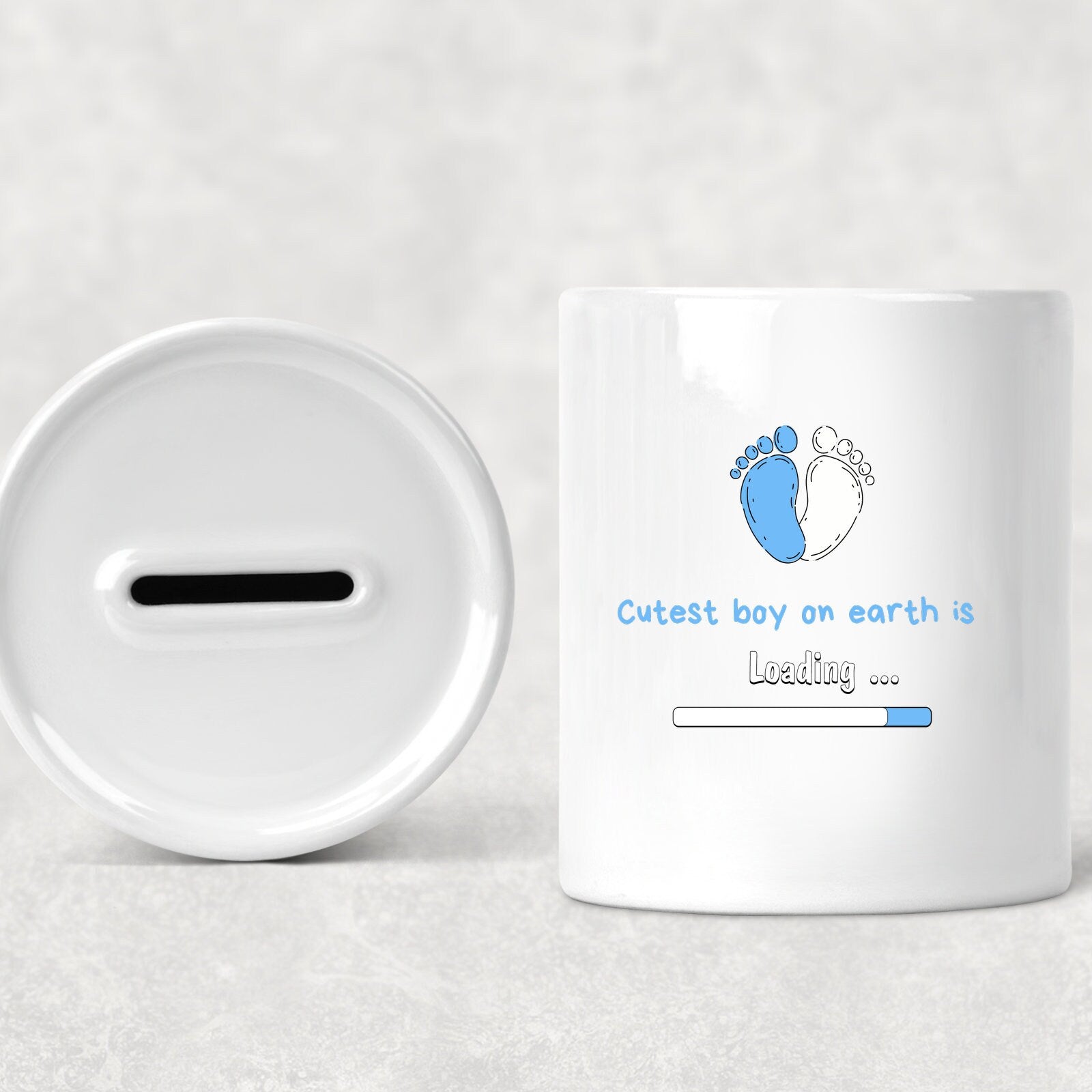 Spardose| Babyfüße-Motiv| Geschenk zur Geburt - GlamourDesign