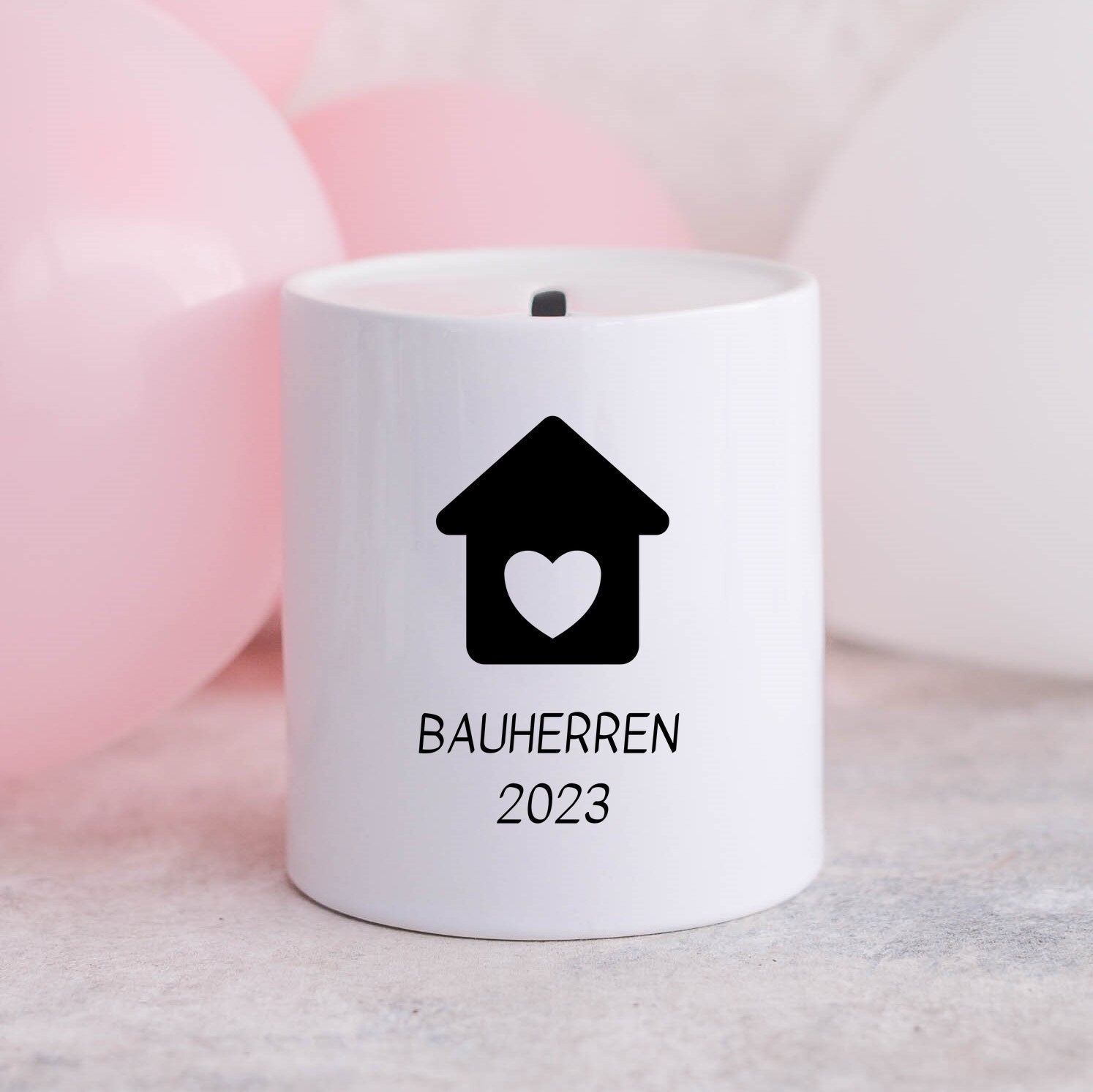 Spardose| Bauherren| Geschenk zum Einzug| Personalisierbar mit Wunschjahr - GlamourDesign