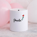 Lade das Bild in den Galerie-Viewer, Spardose | Herz-Motiv| Personalisierbar mit Namen - GlamourDesign
