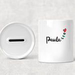 Lade das Bild in den Galerie-Viewer, Spardose | Herz-Motiv| Personalisierbar mit Namen - GlamourDesign
