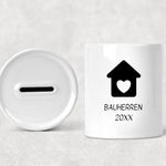 Lade das Bild in den Galerie-Viewer, Spardose| Bauherren| Geschenk zum Einzug| Personalisierbar mit Wunschjahr - GlamourDesign

